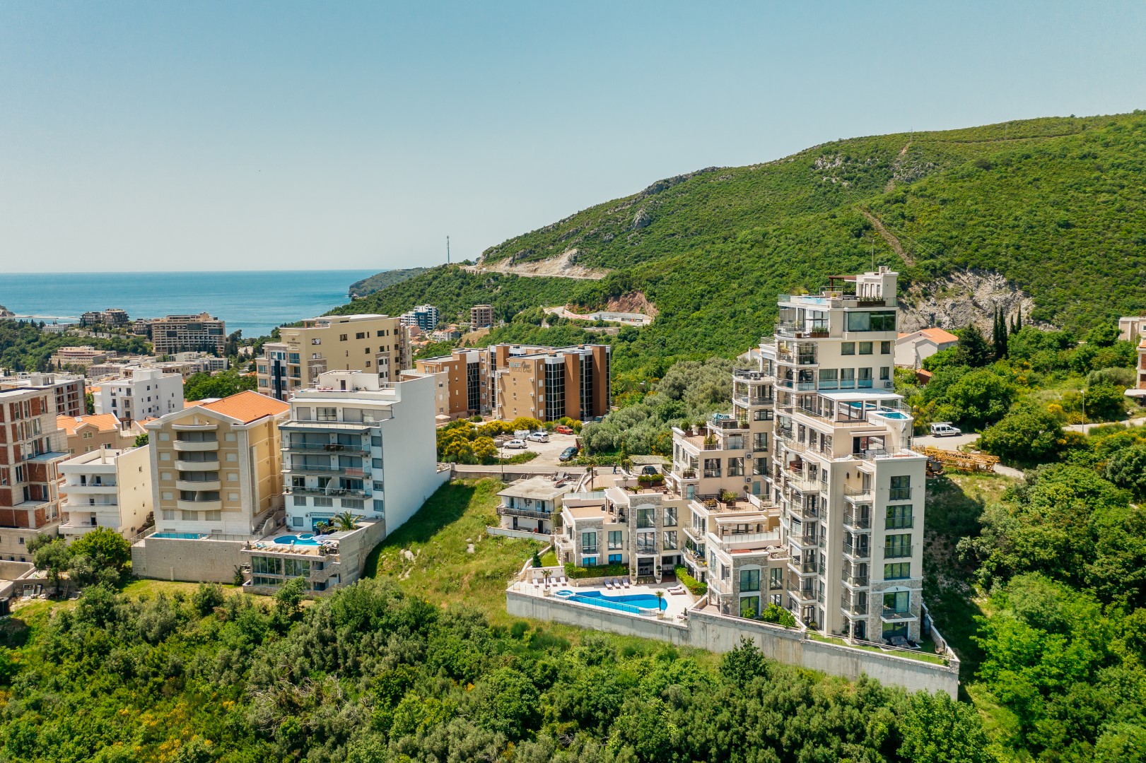 SOLD  Budva, Becici – three-bedroom apartment with garden, in a closed residential complex