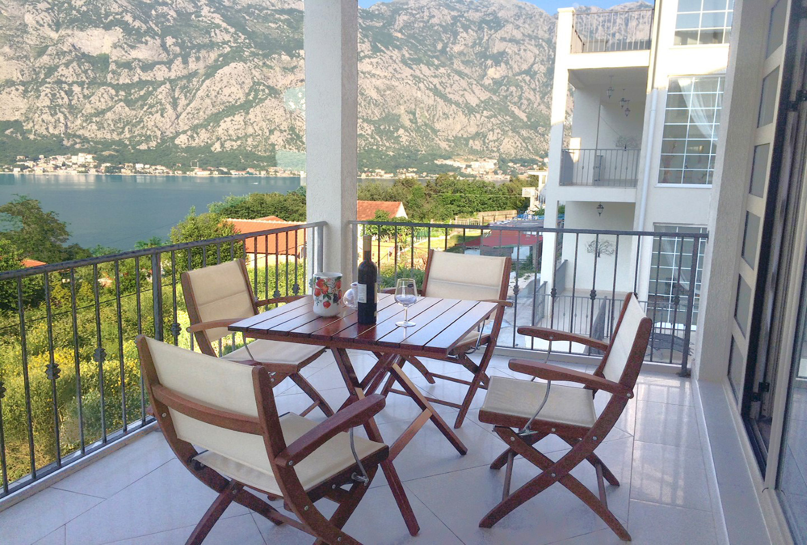 Kotor, Prcanj – two bedroom apartment with garage and panoramic sea view