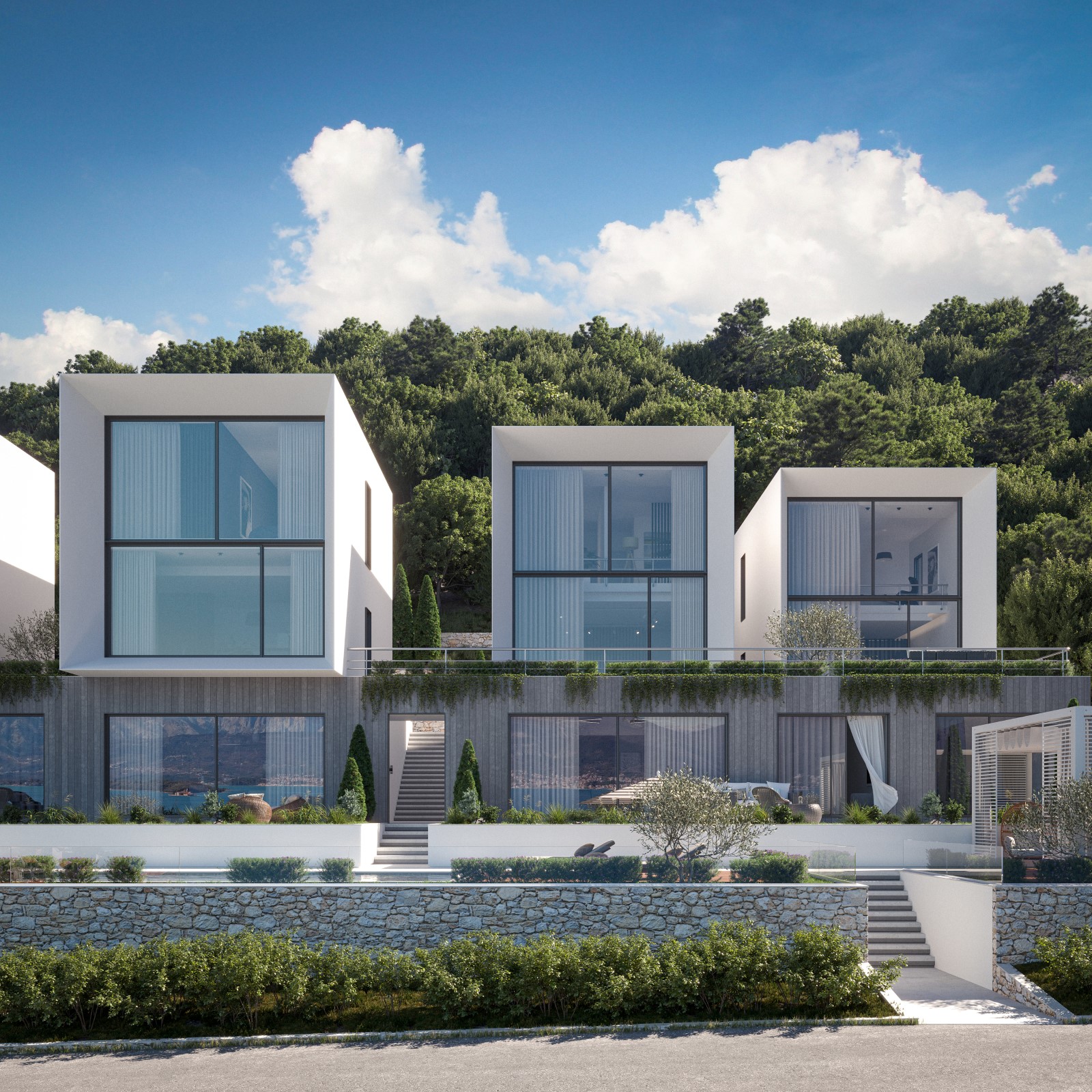 Tivat, Krašići – moderan apartmanski kompleks sa panoramskim pogledom na more