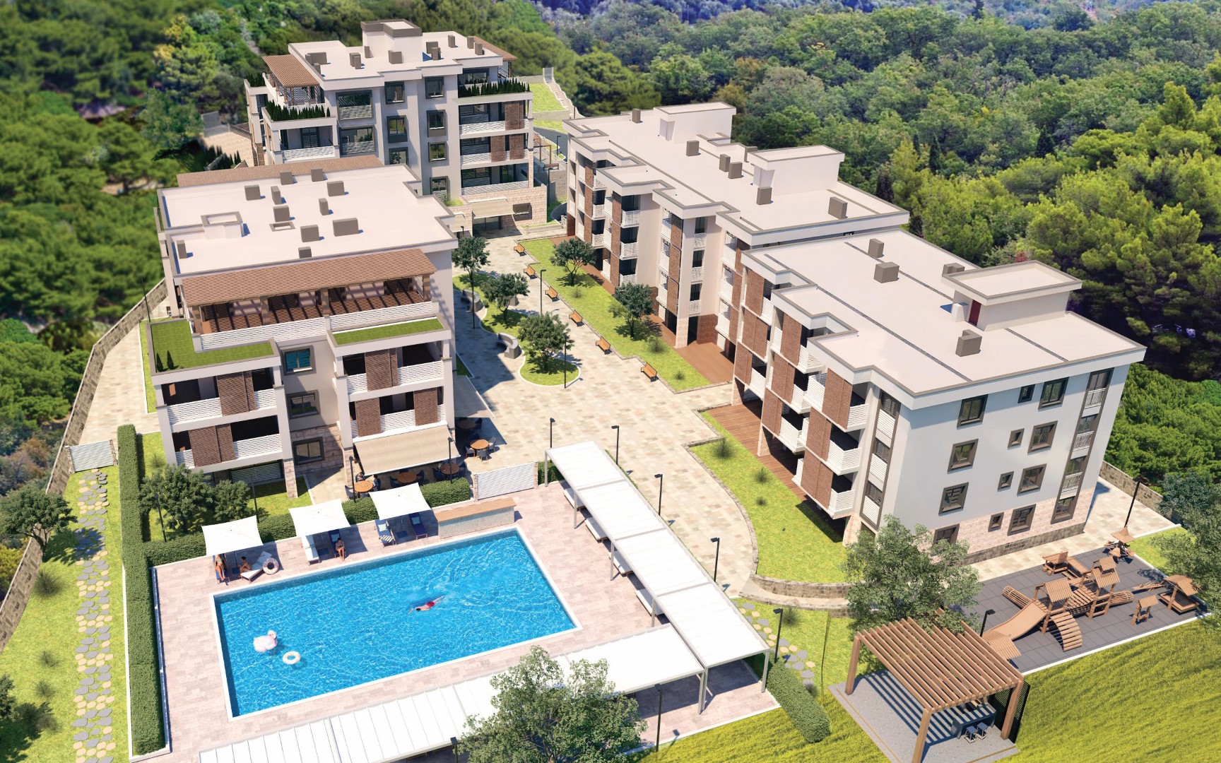 Herceg Novi, Igalo – apartmani u novom stambenom kompleksu sa bazenom blizu mora
