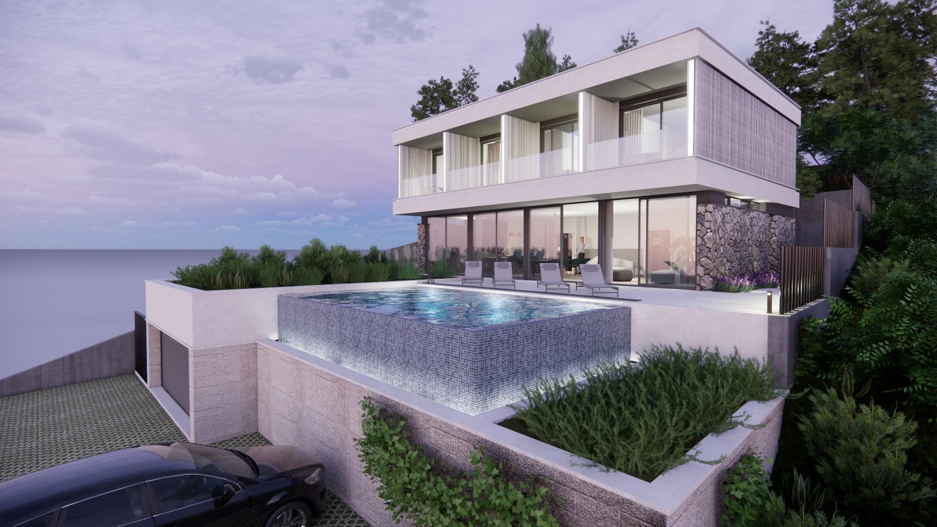 Tivat, Tomicici – urbanized land with a sea view for a villa construction