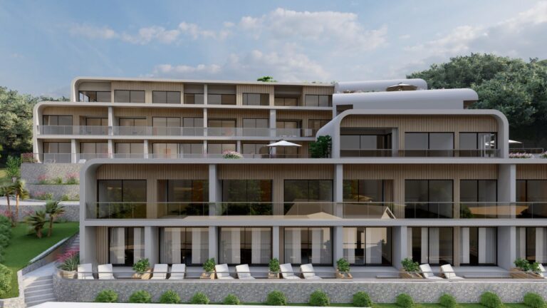 Apartments with a sea view in a new residential complex, Bonići, Tivat