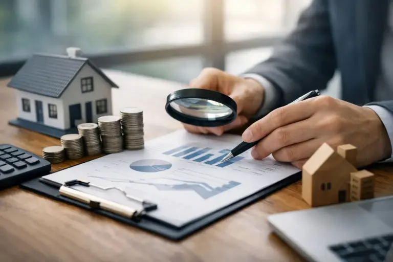 Naslovna Analiza ROI nekretnine u Crnoj Gori, poslovni sastanak, financije i investicije.